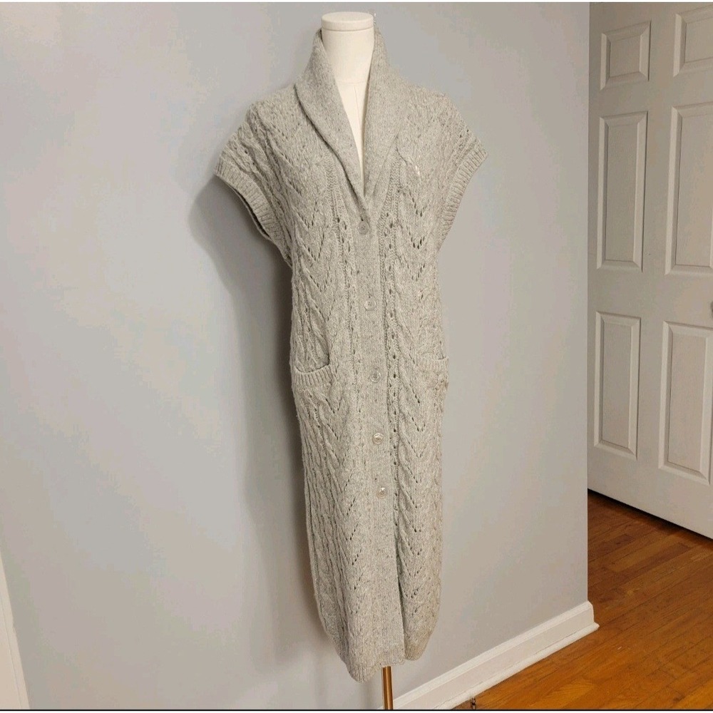 Ralph Lauren Purple Label Cable Knit Cashmere Sweater Vest Size S Duster $1995